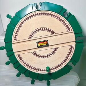Brio Wooden Train Roundhouse 9” Turntable #33460 EUC Immaculate! Made in Sweden